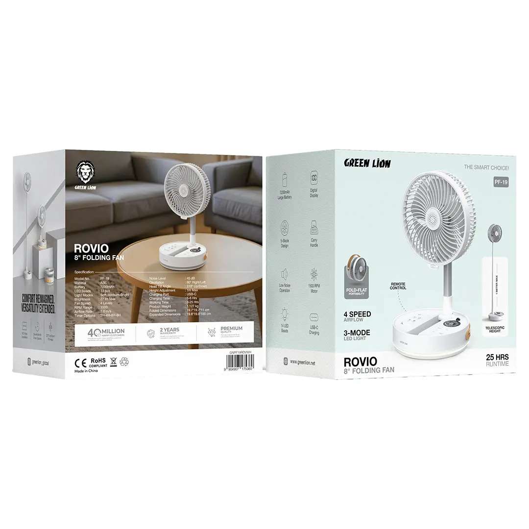 Green Lion Rovio 8-Inch Folding Fan Price in Kenya | Linkphones Center